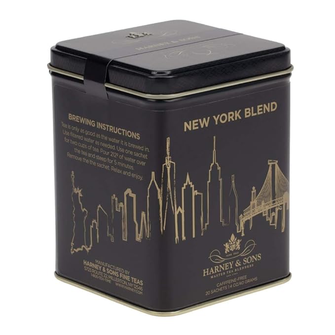 New York Blend, Harney & Sons Caffeine Free Tea in Sachets