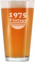 Vintage 1975 Pint Glass for Beer - 50th Birthday Gifts for Men or Women Turning 50 - Fun Bday Party Decor - 16 oz