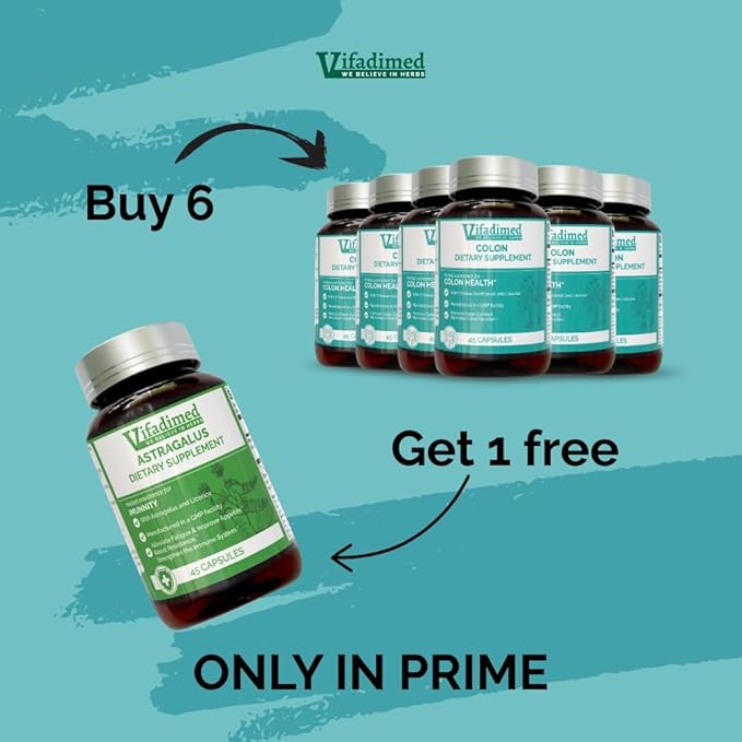 Colon for Diarrhea, IBS-D,Colitis, Soothes Irritation,Enhances Colon's Function. Intestine Lining,Gut Microbiome,Colon Motility. IBS Relief.-45 Capsules