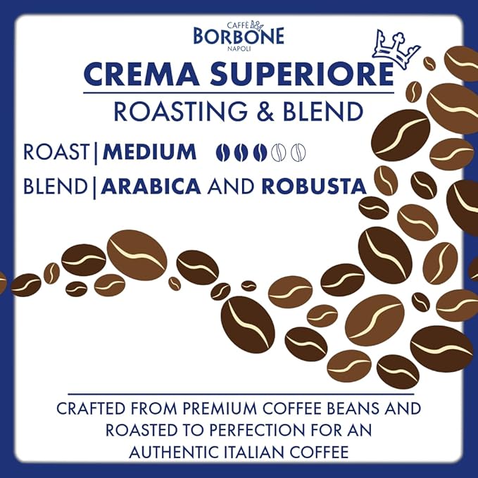 Caffè Borbone Crema Superiore Aluminum Capsules Compatible with Nespresso Original Machines, Medium Roast, 100 Count