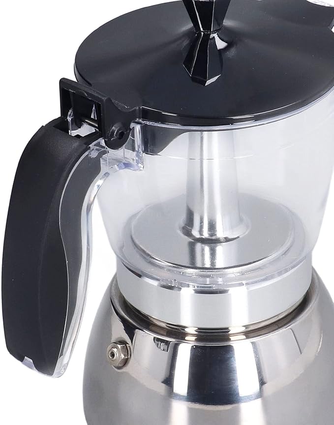Fdit Coffee Maker Stainless Steel Pot 6 Cup Espresso Coffee Machine Stovetop with Filter Espresso Machine for Abs