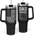 SANDJEST Best Dad Ever Tumbler 40oz Stainless Steel Insulated with Lid & Straw, Dads Gifts for Christmas Birthday Valentine Fathers Day, Father Coffee Cup Gift for Dad Daddy Father from Daughter Son
