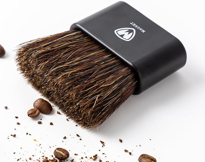 Magnet Barista Brush Pro – Espresso Machine & Coffee Grinder Cleaning Brush with Anti Static Handle, Natural Boar Bristles, Anti-Static, Magnetic Storage, Professional Barista Tool