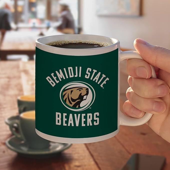 Bemidji State University Beavers Ceramic Coffee Mug, Novelty Gift Mugs for Coffee, Tea and Hot Drinks, 11oz, White