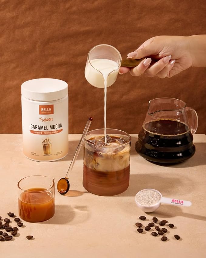 Bella all Natural Probiotic Caramel Mocha Coffee - 500g - Probiotic & Prebiotic Powder
