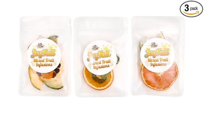 USTCM JoyFull Mixed Fruit Infusions Fruit Tea Single Pack All Natural Dried Fruits Mixed Flavors Make Perfect Tea! 15g (Combo 2, Pack of 3)