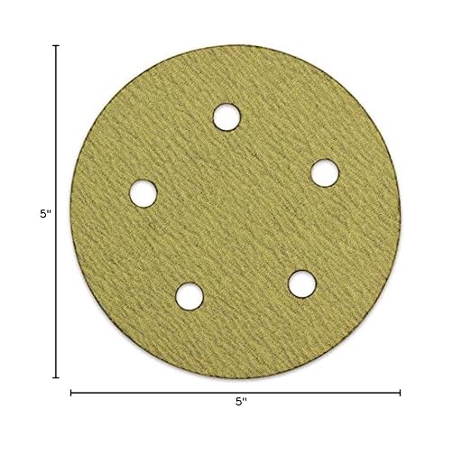 BHA 5" Inch 5 Hole Hook and Loop Sanding Discs for Orbital DA Sanders - 100 Pack (150 Grit)