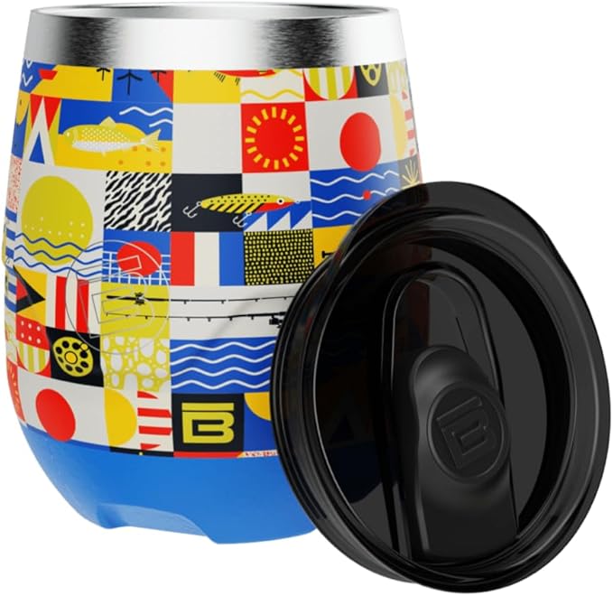 BOTE MagnePod Drinkware MAGNETumbler Stemless Wine Tumbler with Lid Drink Cooler 12 oz Size Keeps Wine Beer Soda Water Cold Insulated attach to Compatible SUPs Kayaks Floats Multiple Colors