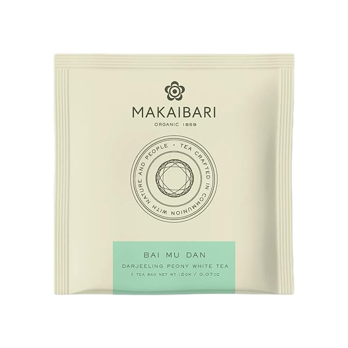 Makaibari Tea Treasures -Makaibari Darjeeling Tea Bai Mu Dan Darjeeling Peony White Tea, 25 tea bags