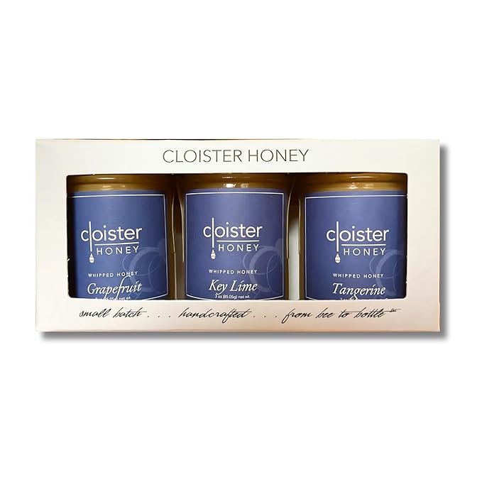 Cloister Honey Trios - Citrus (3 x 3 oz) | Hand Crafted | Raw Artisan Honey | 100% Pure, Raw & Unfiltered | All Natural | Made in USA |