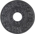 Hwagui - Black Cast Iron Teapot Trivet with Rubber Pegs for Dining and Kitchen Table, 5.5 Inch Diameter