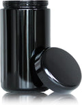 Black Glass Airtight Storage Container Jar 500ml 1 OZ with UV Protection for Spice Coffee