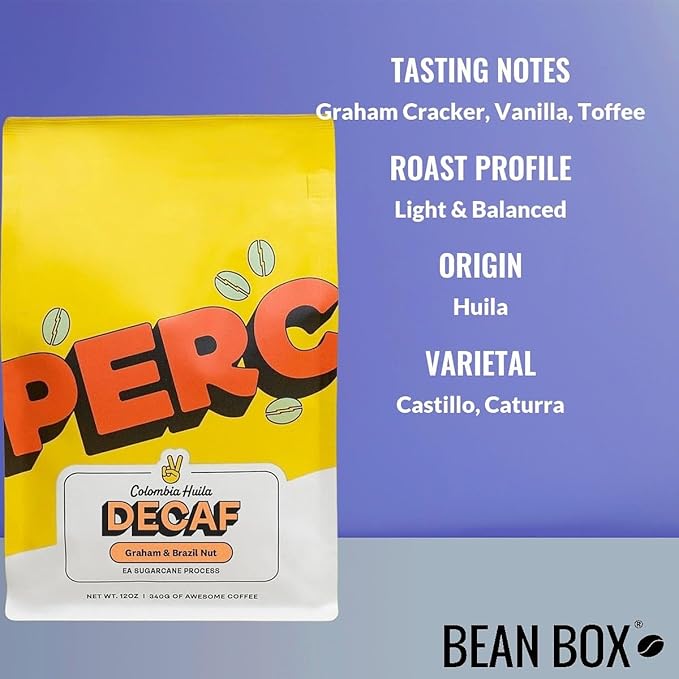 Decaf Colombia Huila - Roasted by Perc Coffee - Freshly Ground Coffee - 2 Pound Bag