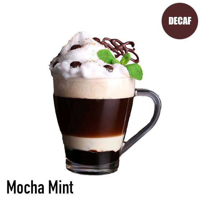 Volcanica Mint Mocha Flavored Decaf Coffee, Whole Bean, Fresh Roasted, 16-ounce
