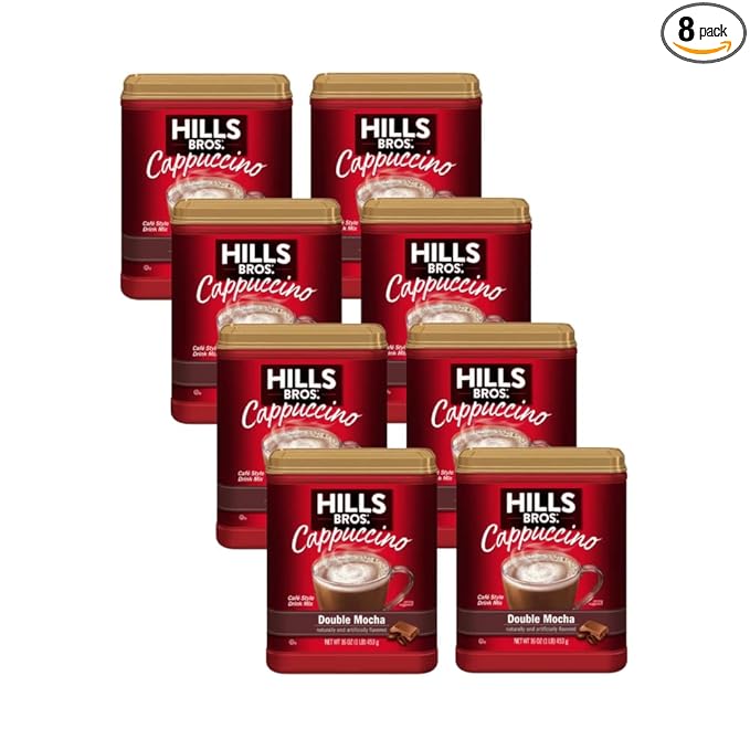 Hills Bros. Flavor Coffee (Double Mocha, 16 Ounce (Pack of 8)