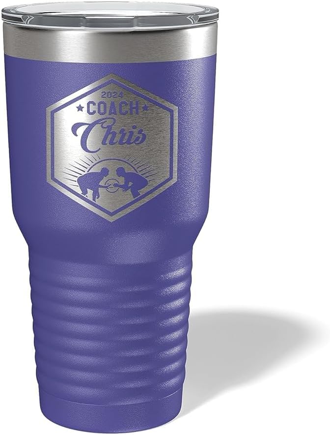 Wrestling Coach gifts, Tumbler, Coach tumbler, Wrestling gifts, Coach Beer glass, Coach gift, Coach gifts, Wrestling Coach (Wrestling Hexagon, Purple, Wrestling Hexagon 30oz Black)