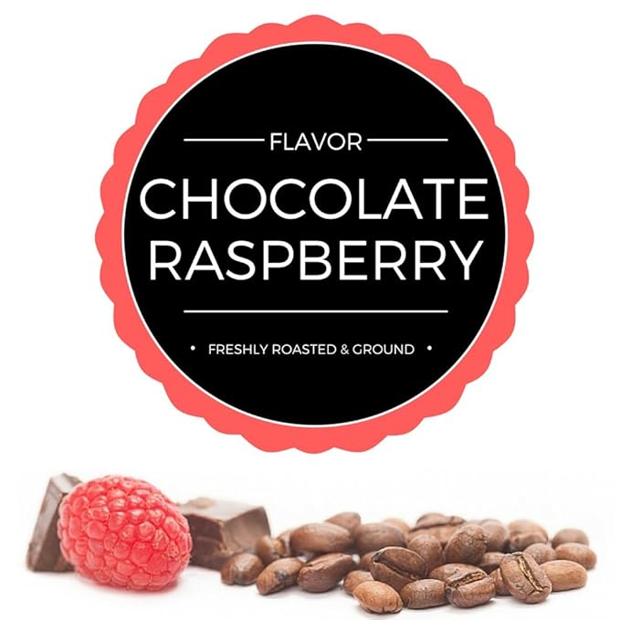 Stone Street Flavored Ground Coffee, Chocolate Raspberry, Freshly Roasted, 100% Colombian Arabica, Gourmet Coffee, Medium Roast, Chocolately Berry Flavor, 1 LB