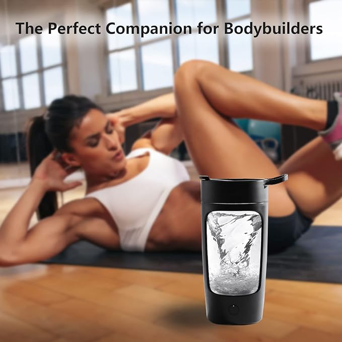 JOTER & LIBEAR Electric Shaker Bottle, Made with Tritan - BPA Free - Portable Mixer Cup/USB Rechargeable Shaker Cups for Protein Shakes and Meal Replacement Shakes, 22 oz (Pink)