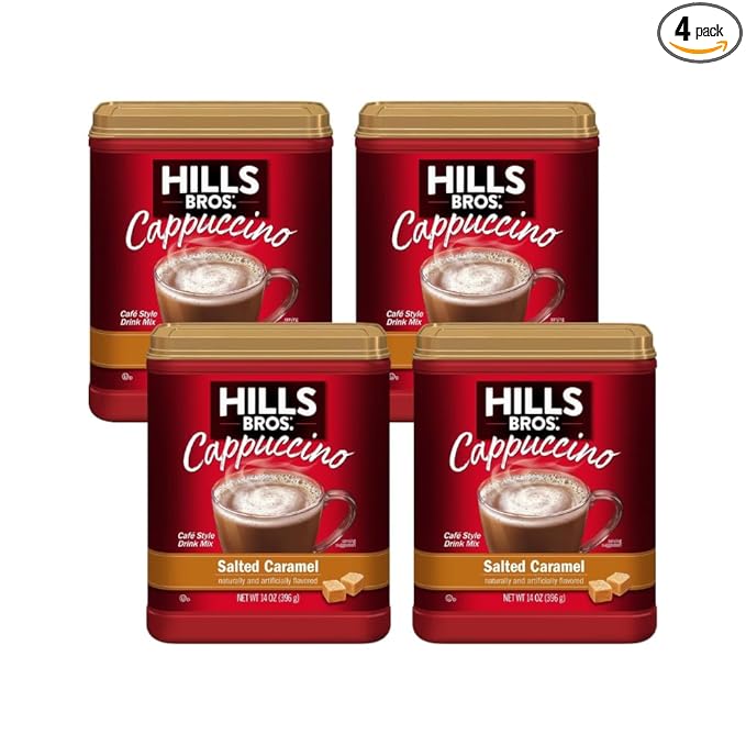 Hills Bros. Flavor Coffee (Salted Caramel, 14 Ounce (Pack of 4)