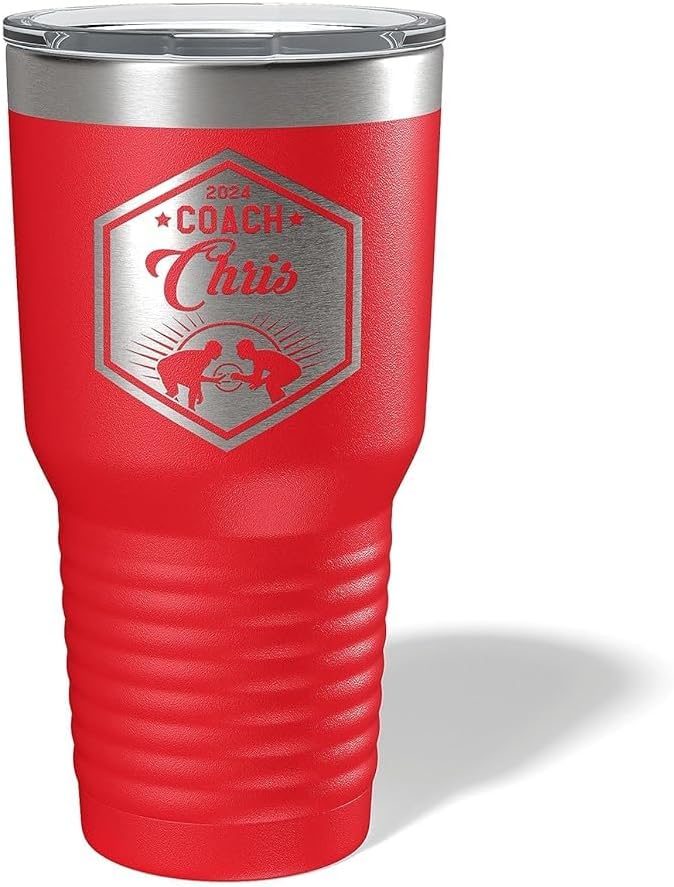 Wrestling Coach gifts, Tumbler, Coach tumbler, Wrestling gifts, Coach Beer glass, Coach gift, Coach gifts, Wrestling Coach (Wrestling Hexagon, Red, Wrestling Hexagon 30oz Black)