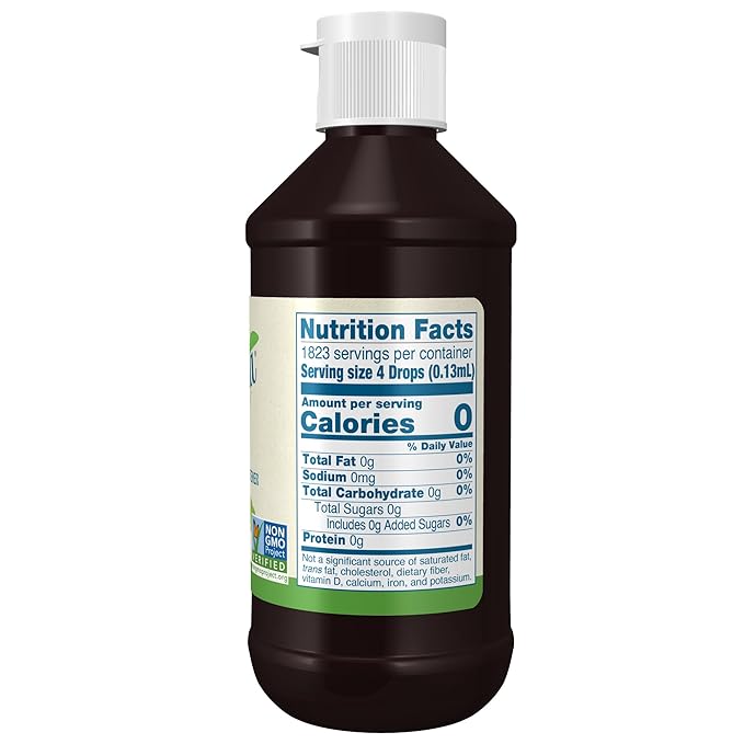 NOW Foods BetterStevia Organic Zero-Calorie Liquid Sweetener, Keto Friendly, Suitable for Diabetics, No Erythritol, 8-Ounce