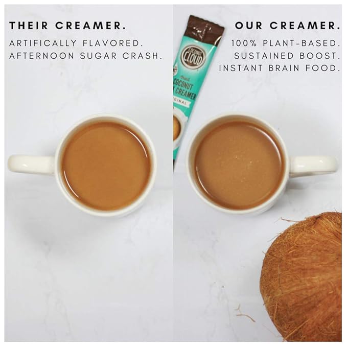 Coconut Cloud: Vegan Assorted Coffee Creamer Pack. Dairy Free, Made from Coconut Powder Milk with MCT Oil | 20 each of Original,Vanilla & Salted Caramel Single Sticks, 60 servings