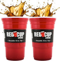 Red Cup Living 32Oz Tumbler Cup Pack of 2, Insulated Reusable Plastic Drinking Glass for Hot & Cold Drinks, Beer Stein, Travel Mug, Party Cup, Holiday Gift, Christmas Decor Thanksgiving Gift Hamper