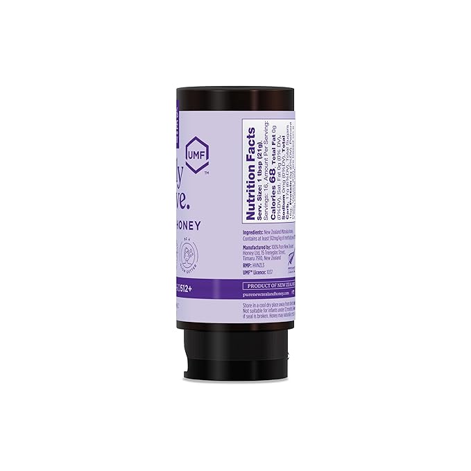 100% Pure New Zealand UMF 15+ MGO 512+ Manuka Honey Squeeze Bottle Raw & Unfiltered Certified Award Winning Silky Smooth Taste & Texture 12 Oz