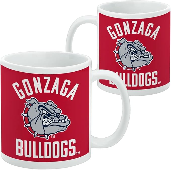 Gonzaga University Bulldogs Ceramic Coffee Mug, Novelty Gift Mugs for Coffee, Tea and Hot Drinks, 11oz, White