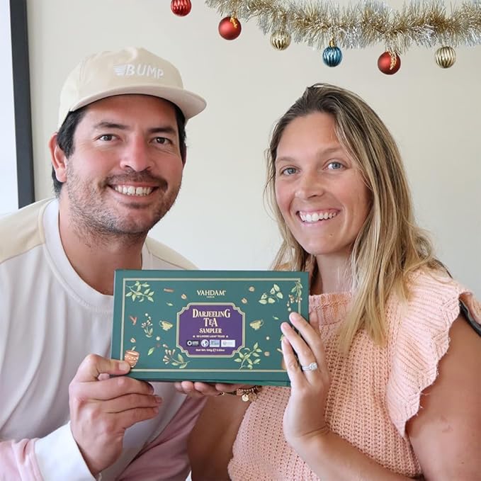 VAHDAM, Assorted Darjeeling Tea Sampler (10 Flavors, 50 Servings) Gluten Free, Non GMO - Darjeeling First Flush & Second Flush | Christmas Tea Gift Set