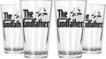 The Godfather Printed Pint Beer Glass - Officially Licensed, Premium Quality, Handcrafted Glassware, 16oz. Set of 4 - Perfect Collectible Gift for Movie Enthusiasts & Special Occasions