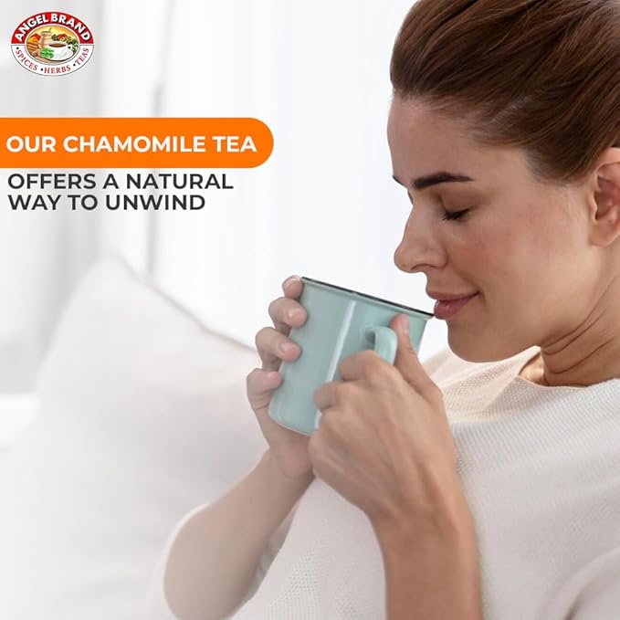 Angel Brand Chamomile Tea Bags 20 – Pack of 3 – Chamomile Flower Tea for Relaxation &