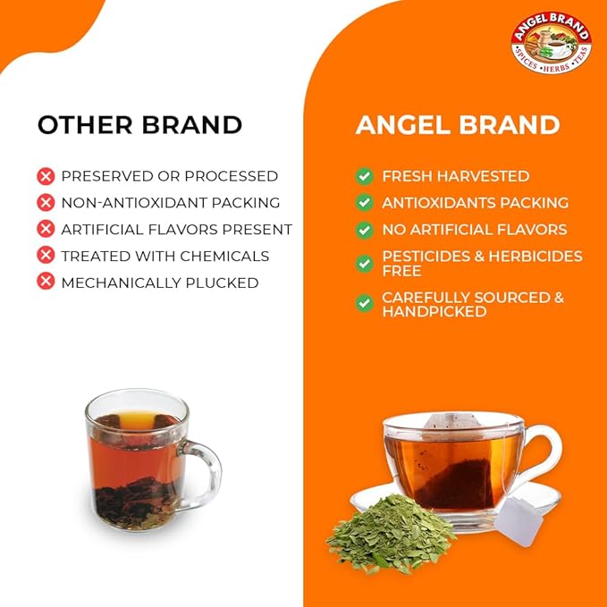 Angel Brand Moringa Tea Bags – 20 Tea Bags, Pack of 3 – Moringa Leaf Tea for and Refreshing Boost