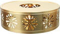 Tea Warmer Chrysanthemum Silhouette, JUKFITA Gold Brushed Stainless Steel Teapot Warmer, Includes 1 Tealight Holder