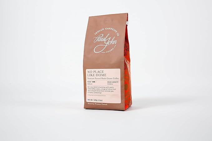 No Place Like Home | Medium Roast Whole Bean Coffee | Smooth & Comforting | Indian Arabica | 12oz
