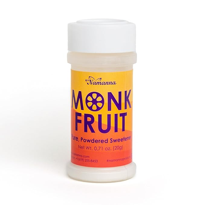 NAMANNA Pure Monk Fruit Sweetener - Zero Calorie, Zero Carb, Paleo Safe (50% Mogroside V, 20g, 400 Servings)