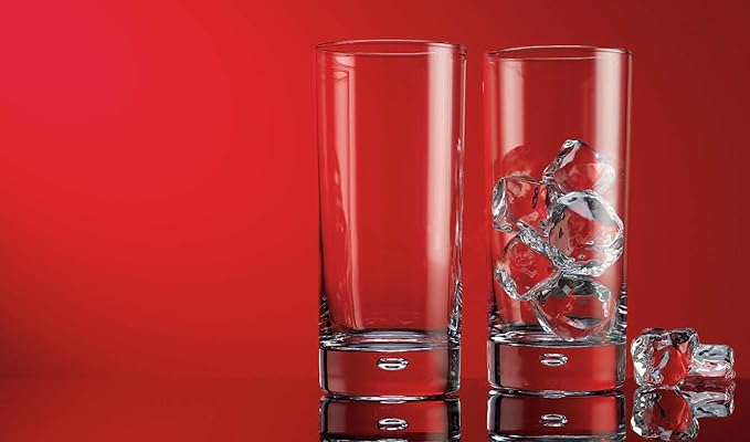 Glaver's Highball Drinking Glasses, Set of 6 Everyday Basic Glassware Set. 17 oz Tall Kitchen Glas Cups Uses for Bar Glasses Cocktail Water Juice Coffee