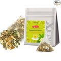 XIEJINJI Peppermint Lemon Tea Bags, 4.2g x 40 Count (5.9 oz), 100% Natural Lemon & Peppermint Leaves, No Flavoring - No Additives - Caffeine Free, Eco-Conscious Pyramid Clear Filter Teabag