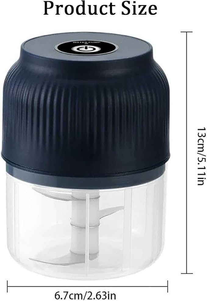 2026 New Electric Garlic Chopper, Mini Portable Veggie Chopper with 304 Stainless Steel Blades, 300ML Rechargeable Food Processor Cordless, for Mashing Onion Garlic Chili Ginger Fruits (2*Mixed)