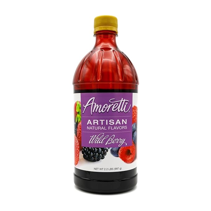 Amoretti - Natural Wild Berry Artisan Flavor Paste, 2.2 lbs, Perfect For Ice Cream, Beverages, Cakes, and more, Preservative Free, Vegan, Gluten Free, No Artificial Sweeteners, Highly Concentrated