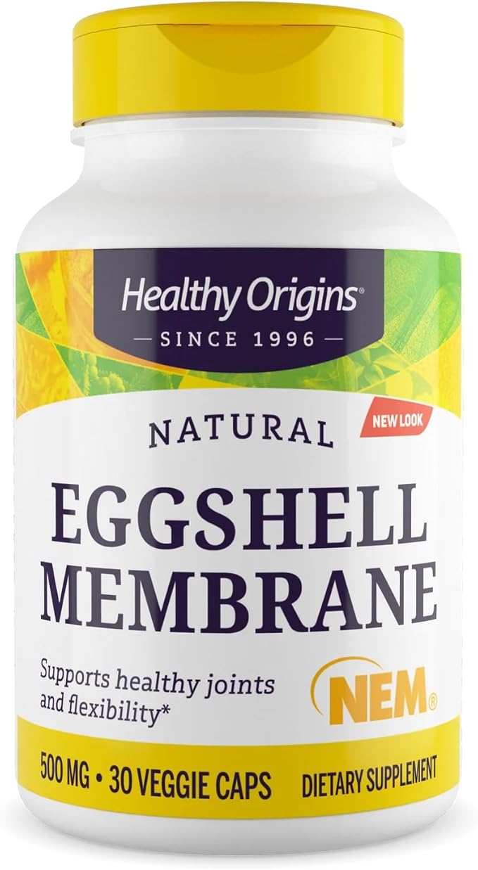 Healthy Origins Eggshell Membrane 500 mg (NEM, Non-GMO, Gluten Free, Joint Support), 60 Veggie Caps