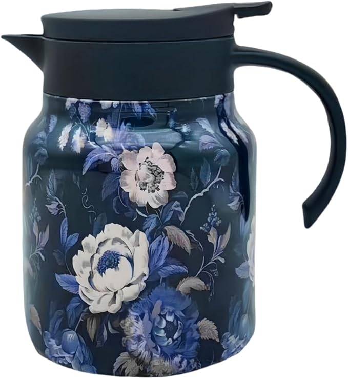 thermal teapot with infuser,Tea Pot with Infusers for Loose Tea,1000ML Thermal Teapot with Removable Infuser & Lid (C)