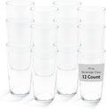 Restaurantware Sumi 19 Ounce Beverage Glasses Set of 12 Large Drinking Glasses - Lead-Free Dishwasher-Safe Glassware Glass Water Glasses Serve Water Juices Or Sodas For Restaurants or Homes