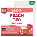 HANDPICK, Peach Tea Bags (80 Count) Non-GMO, Caffeine-Free - Peach, Hibiscus, Cinnamon, Cloves, Ginger | Floral & Refreshing Herbal Tea Bags, Brew Iced Tea or Hot Tea