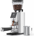 Burr Coffee Bean Grinder for Home Use with 45 Precise Grinding Settings, Espresso Grinder with Height Adjustable Funnel Stand, LED Touch Panel, Anti-static Design, Memory Mode User Friendly
