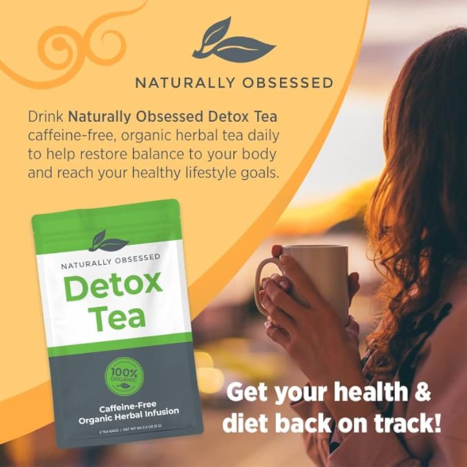 | Drink2shrink | Naturally Obsessed Detox Tea - Original blend - Support For Detox and Natural Cleansing - Filtered Tea Bags (24 Sachets = 48 Bags)