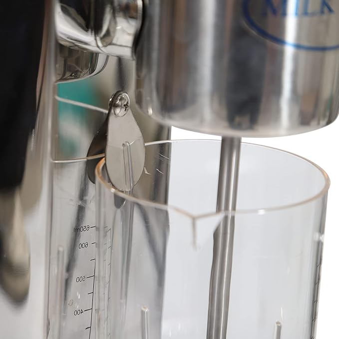 Electric Milk shaker 18000RMP Single Head Stand Mixer 180W 110V Commercial Stainless Steel Drink Mixer Machine 650ml Smoothie Malt Blender w/1Pcs PP Cup (Single Head)