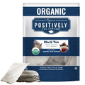 Organic Positively Tea Company, Assam Black Tea Bags, 100 Count, Eco-Friendly Tea Bags, Non-GMO
