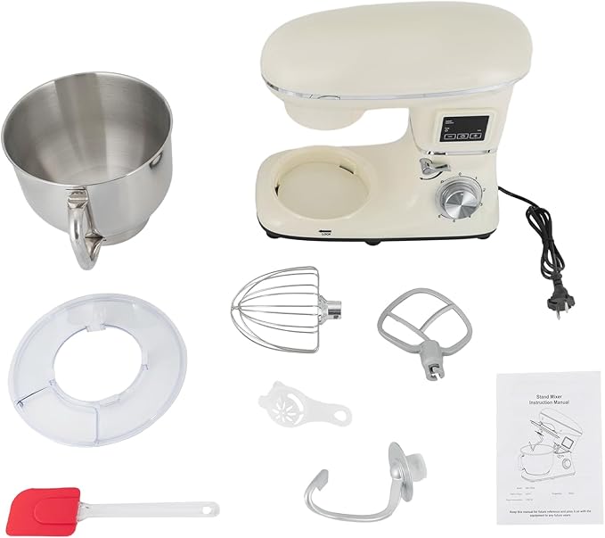 Stand Mixer, 6.5Qt 6+P Speed Household Stand Mixers Tilt-Head Food Mixer 1350W Kitchen Electric Mixer with Head-up Power Failure and Overheating Protection