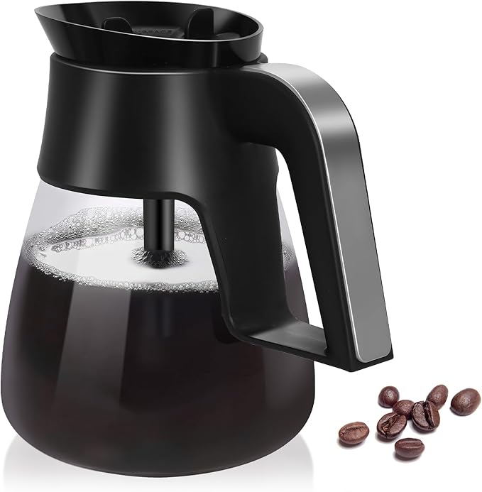 10-Cup Coffee Pot Replacement for Ninja Coffee Maker CM401 CM371 CP301, Glass Carafe with Brew-Through Lid Compatible with Ninja CM300 CM400 CP300 CM400BRN CF090 CF091 CF092 CM305 CM360